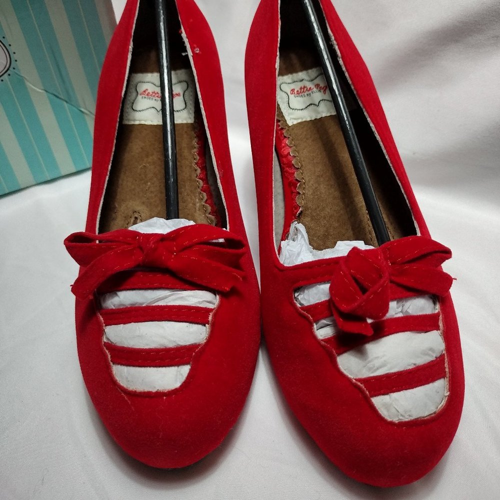 🎇 Ellie || 2.5" Bettie Page Letty Shoe - Red